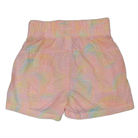 Fabletics Ultra High-Waisted Piped Nylon Shorts Coral Leopard Size Large NWT - Picture 2 of 3